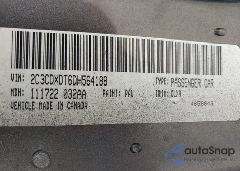 2013 Dodge Charger R/T Max z USA, uszkodzony, nr VIN 2C3CDXDT6DH564188